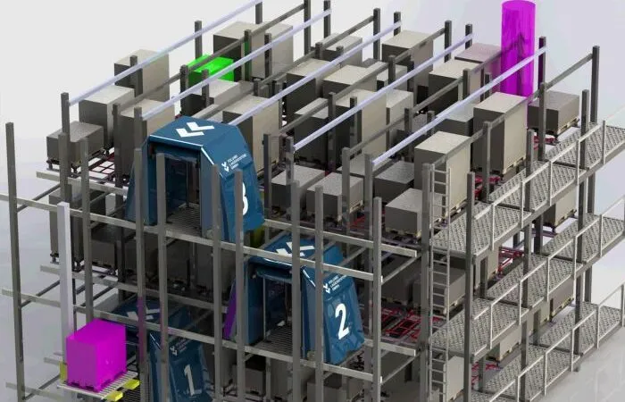 WAVE – Vollautomatisches Paletten-Shuttle-Lager mit Einzelplatzzugriff