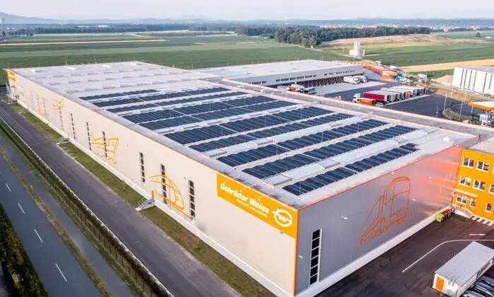 Sonnenenergie bei Gebrüder Weiss.