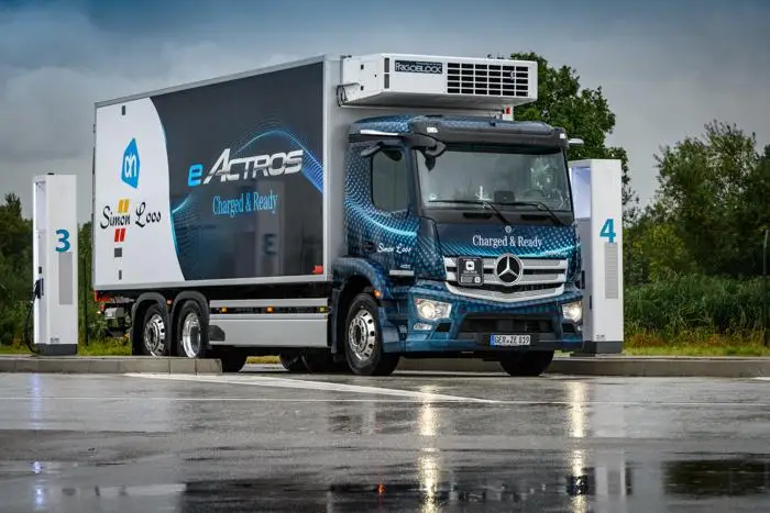 Frigoblock – eActros von Mercedes-Benz Trucks sollen künftig mit Kühltechnik aus Essen ausgestattet werden können. (Foto: Mercedes-Benz / RS MEDIA WORLD Archiv)