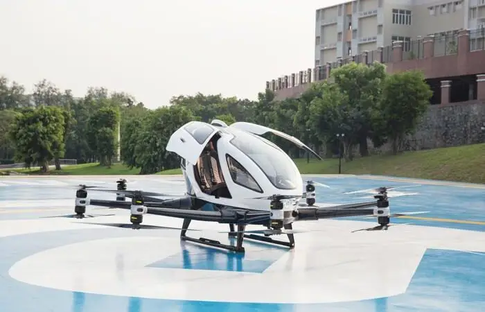 Logistik Dialog 2022 – Ob man jemals mit einem Flighttaxi von FACC zu einem Logistik Dialog im Vienna International Airport City Space anreisen kann, ist fraglich. Spannend dürfte die Fachausstellung „Alles Logistik“, wo das Flugtaxi auch zu sehen ist, allemal sein. (Foto: @FACC / RS MEDIA WORLD Archiv)