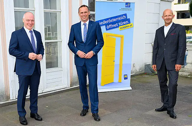 ecoplus Cluster NÖ - (v.l.) H. Miernicki, J. Danninger, C. Zeppelzauer. (Foto: NLK Reinberger / RS MEDIA WORLD Archiv)