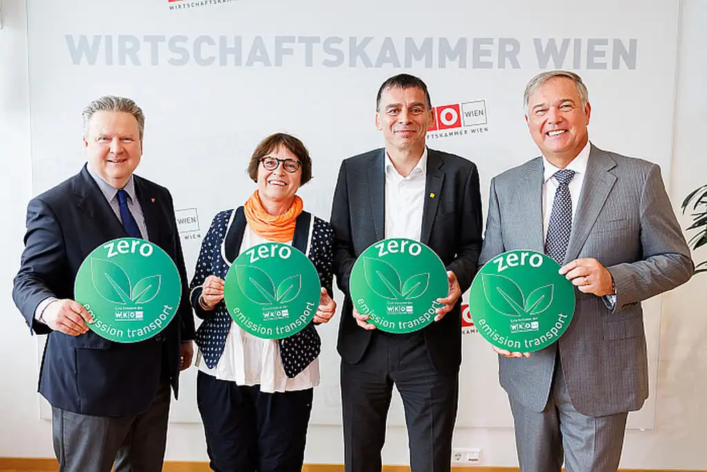 Zero Emission Transport - (v.l) M. Ludwig, M. Landertshammer, P. Umundum, W. Ruck (Foto: WK Wien / Florian Wieser / RS MEDIA WORLD archive)