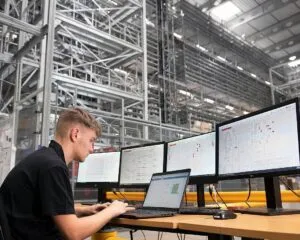 Dematic auf der LogiMAT 2025 - Die Dematic-Software und ihre zentrale Funktion als „Gehirn“ der Anlagensteuerung sind hier in gleich mehreren Showcases erlebbar. (Foto: Dematic / HJS MEDIA WORLD archive)