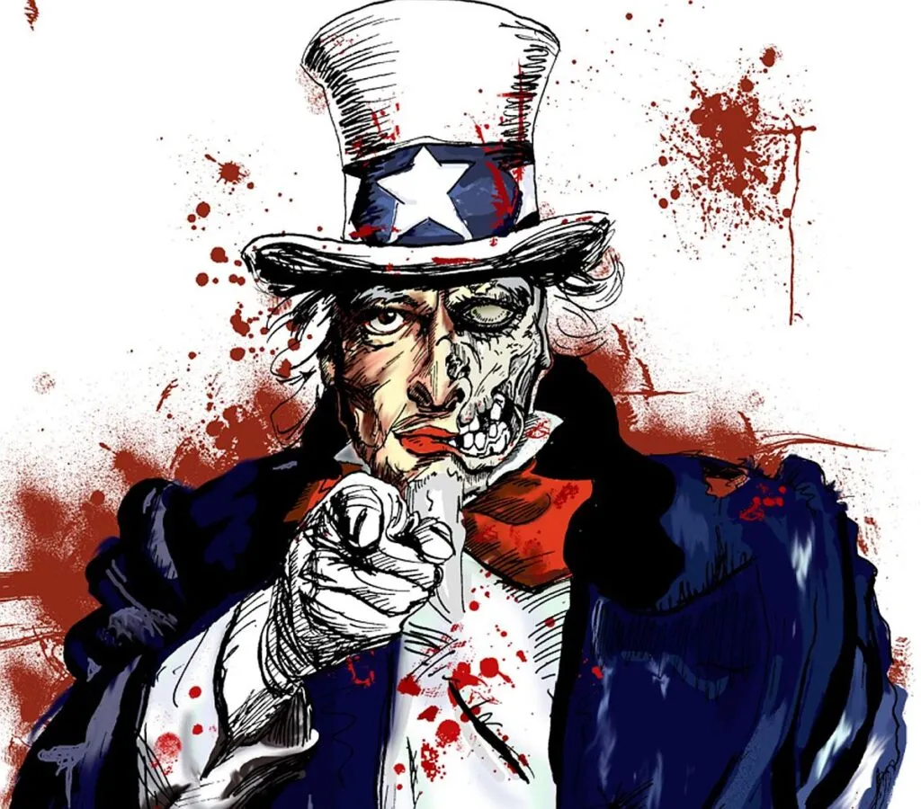 “Uncle Trump is watching you.” Der Präsident baut die USA derzeit nach eigenen Interessen um und ersetzt das Gewaltmonopol des Rechtsstaates durch sein persönliches Gewaltmonopol. (Foto: Alexander Kiss / www.pixelio.de)