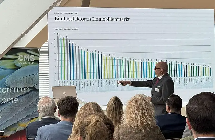 Immobilien – Ch. Sommer: „Der Wiener Markt bleibt von einer paradoxen Entwicklung geprägt. Dieser zeichnet sich einerseits durch hohe Nachfrage nach Wohn- und Gewerbeflächen, andererseits durch eine stagnierende Neubautätigkeit aus. (Foto: CMS / HJS MEDIA WORLD archive)