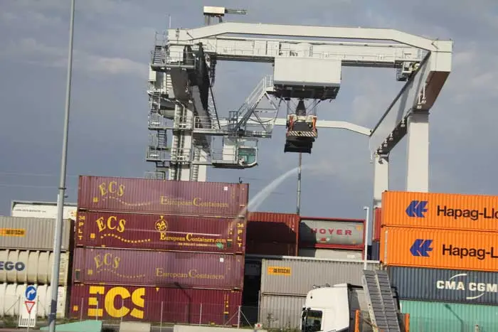 Containerterminal Hafen Wien. (Foto: Wien Holding / Hafen Wien / HJS archive)
